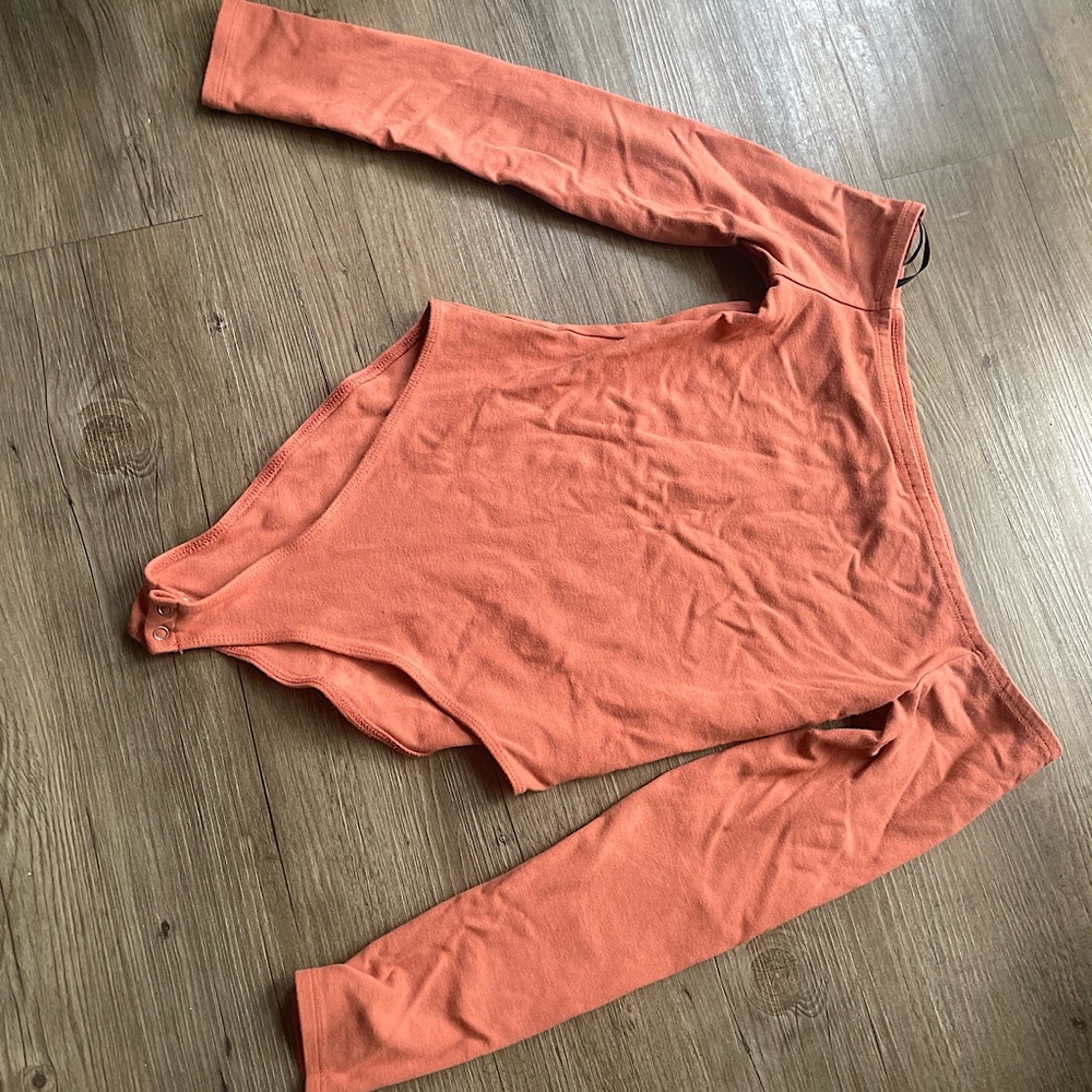 Forever 21 Coral Off-Shoulder Bodysuit